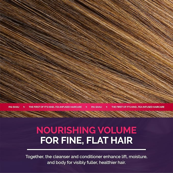 Pai-Shau Opulent Volume Cleanser and Conditioner Duo Set - Volumizing Cleanser and Conditioner for Thin Hair - Provides Improved Volume and Hydration - Shampoo for Women - 33.8 Fl Oz each