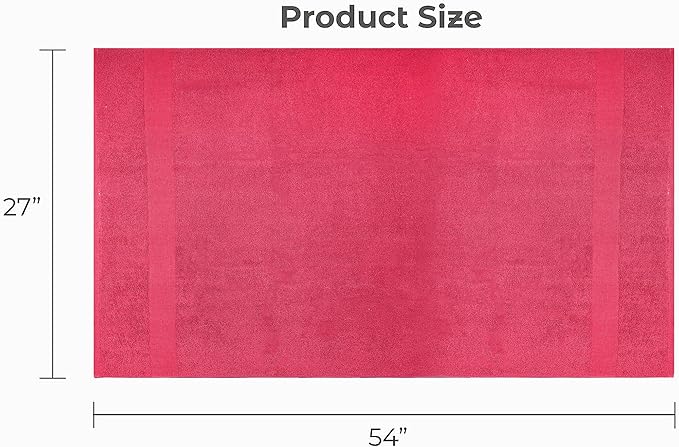 Softolle Luxury Bath Towels Set of 4 (27” x 54”) | Towels for Bathroom | Super Soft | Highly Absorbent Towels for Home, Spa, Gym (Raspberry)
