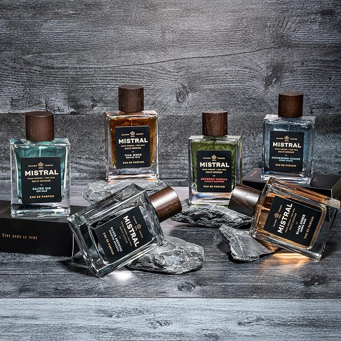 Mistral Men’s Cologne – Sandstone Eau de Parfum | Earthy & Spicy Masculine Scent with Lemon, Patchouli & Orange Blossom | Cruelty-Free & Long-Lasting Perfume for Men, Made in France - 3.4 Oz