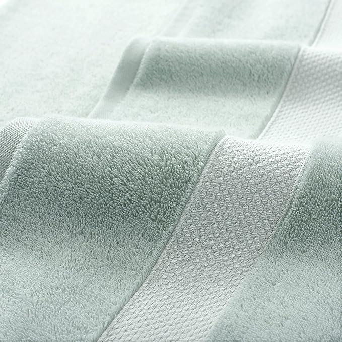 Aston & Arden Egyptian Hand Towels - Pack of 6 - Oversized Ultra Soft Thick & Absorbent, 100% Ringspun Egyptian Cotton Bathroom Towel for Spa, Hotel, 600 GSM, 16 x 30 in, Green