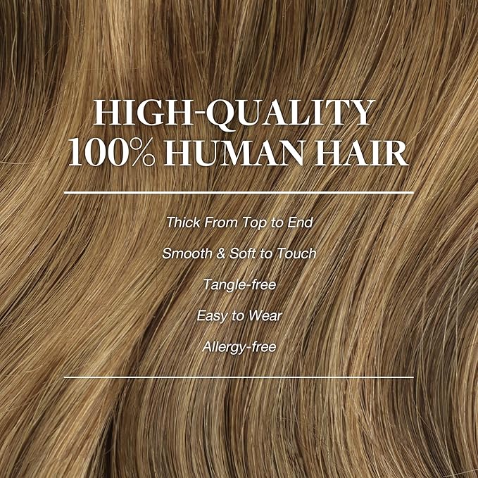 GOO GOO Clip in Hair Extensions Real Human Hair, Remy Human Hair Extensions Clip ins for Women, Natural Human Hair, 18inch 120g 7Pcs, 4D/14/5B Brunette Balayage