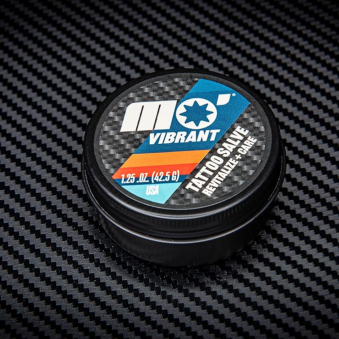 Mo’ Handsome Tattoo Salve – Hydrating Balm for New & Old Ink, Keeps Colors Vibrant & Skin Moisturized –Made in the USA, No Petroleum or Harsh Chemicals – Shea Butter & Vitamin E for Protection, Care