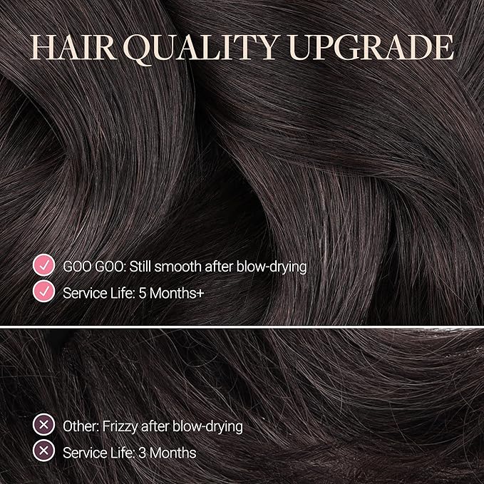 GOO GOO Micro Link Tip Hair Extensions Real Human Hair, 16inch 50g 50S, Cold Fusion Micro Link Tip, Invisible Remy Hair Extensions, 3/8/613 Walnut Brown to Ash Brown and Bleach Blonde