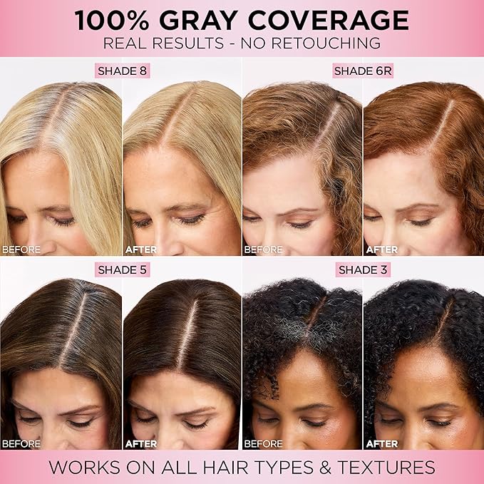 L'Oreal Paris Excellence Crème Permanent Hair Dye, Triple Care Hair Color with Pro-Keratine Complex for 100% Gray Hair Coverage, 5RB Medium Reddish Brown, 1 Kit (Pack of 2)