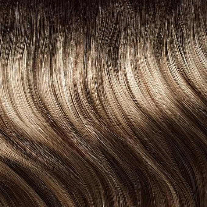 Luxy 100% Remy Human Hair, Classic 160g Clip-In Hair Extensions - 10 Wefts Multi-Dimensional Color for Natural Blending, Adds Volume & Length, Easy Apply & Remove 16" Dimensional Rooted Light Bronde