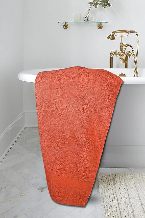 Softolle Luxury Bath Towels Set of 4 (27” x 54”) | Towels for Bathroom | Super Soft | Highly Absorbent Towels for Home, Spa, Gym (Coral)