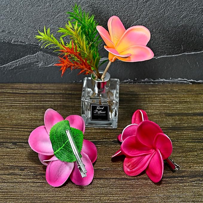 Pack of 2 Real Touch Flowers Women Flower Hair Clips Bridal Hair Pins Handmade Wedding Hair Accessories for Beach Wedding Party Mother's Day Women Girls Holiday Gifts (c-807, 2pcs)