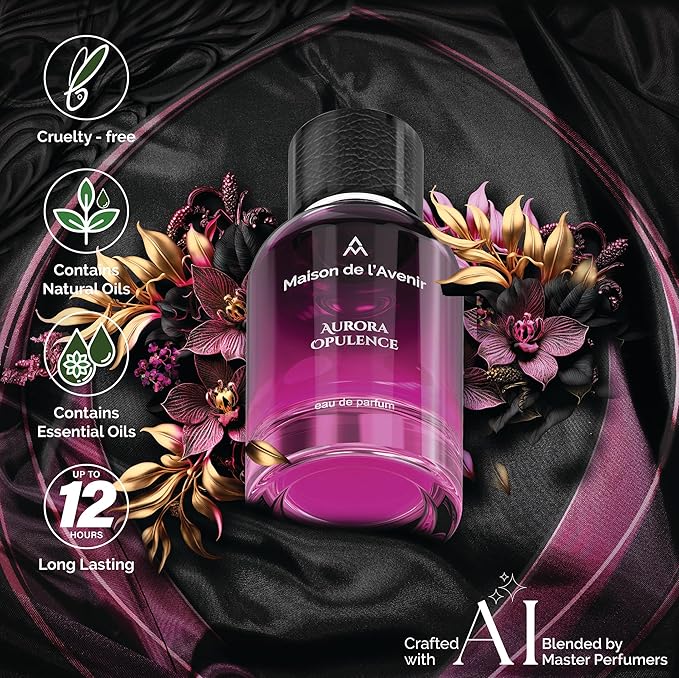 Maison de l'Avenir Aurora Opulence – ZENITH COLLECTION | Floral Woody Fragrance | Unisex Cologne & Perfume | Natural & Essential Oils | Eau de Parfum (36 Hours) | Made in UAE | 100ml / 3.4 fl. oz.