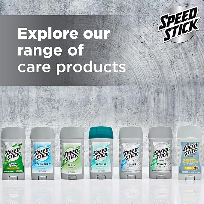 Speed Stick Men's Deodorant, Regular, 3 Ounce, 4 Pack