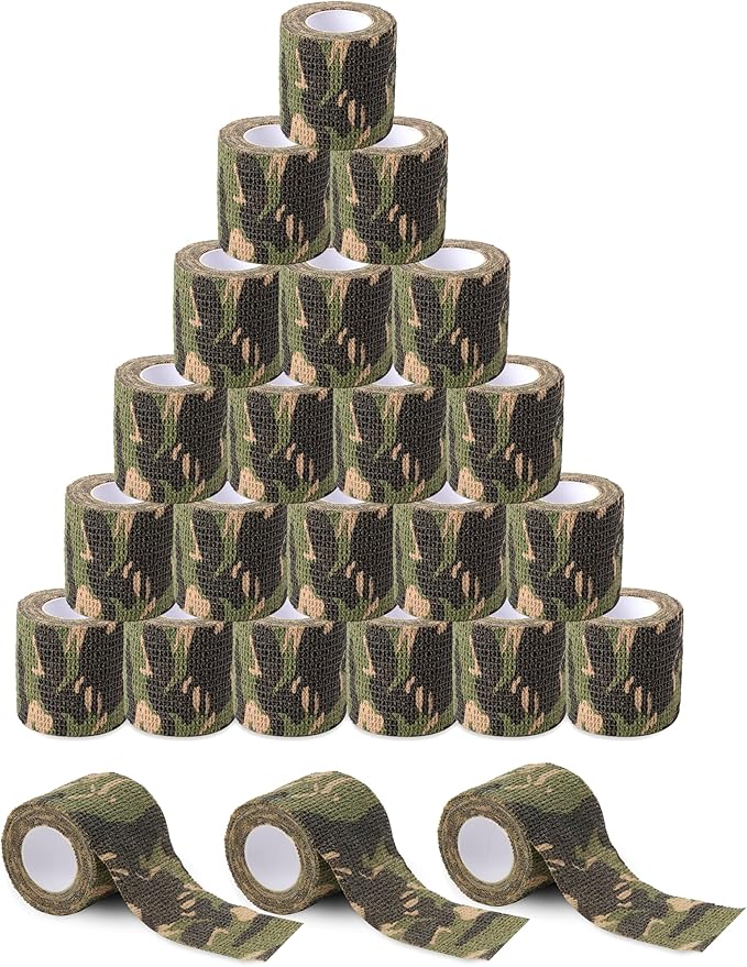 Sensi Wrap Grip Cover Sports Self Bandage Rolls 2-inch x 5-Yards 24pcs (Jungle Camo)