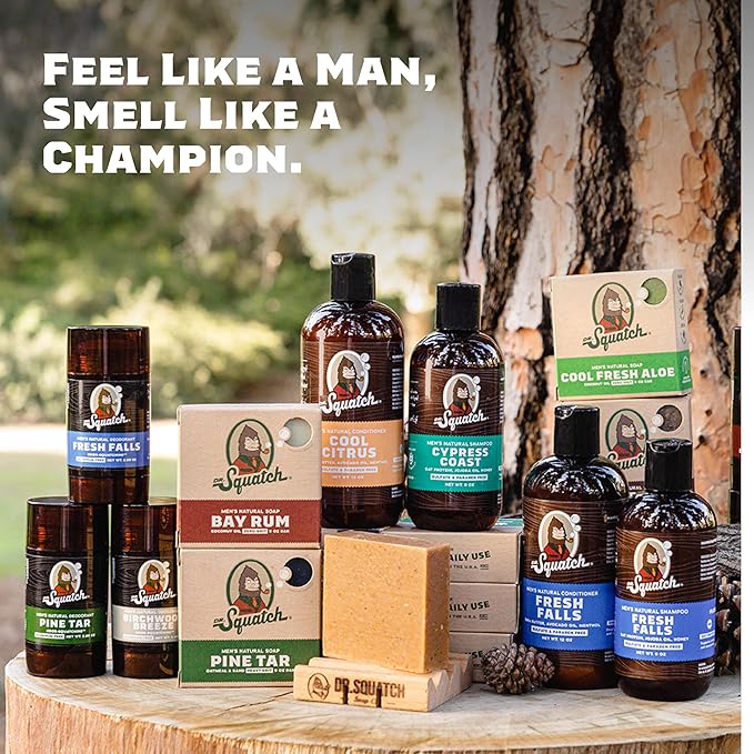 Dr. Squatch Natural Bar Soap for Men - Cold Process Soap with No Harsh Chemicals - Bay Rum (5 oz, 5-Pack)