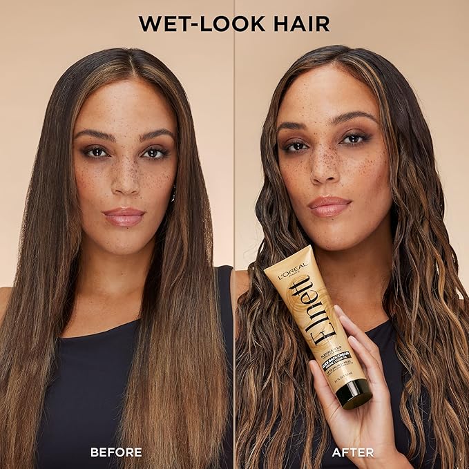 L'Oreal Paris Elnett Slick Back Styling Cream, Anti-Frizz Hair Cream for Flexible Hold, Frizz Control, Polished Shine and Slick Finish, 5.1 Fl Oz