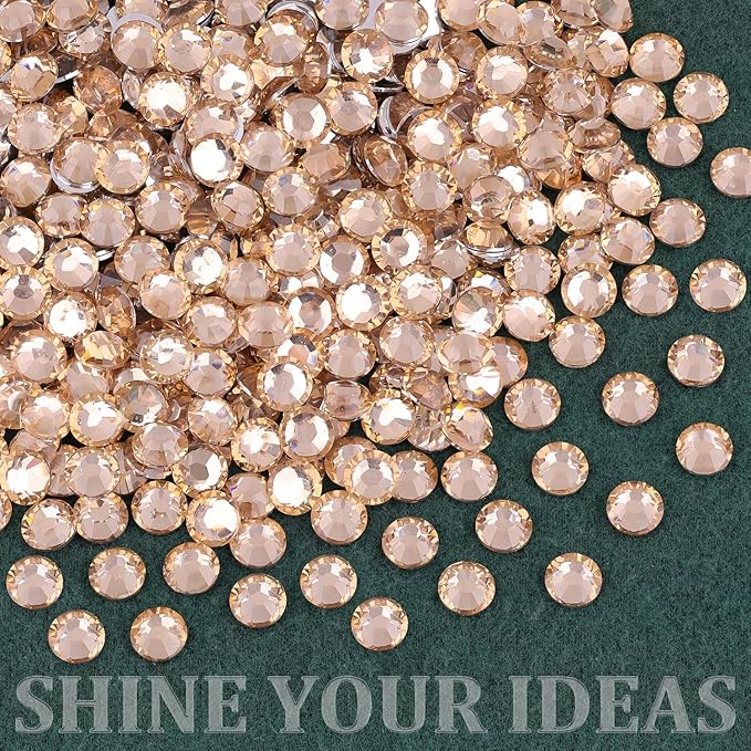 Resin Rhinestones for Crafting with B7000 Jewelry Glue, 2 Boxes Champagne Flatback Crystals with 3Pcs 10ml Glue for Bedazzling Crafts DIY Nail Art Makeup，Non Hotfix Gems for Clothing Shoes