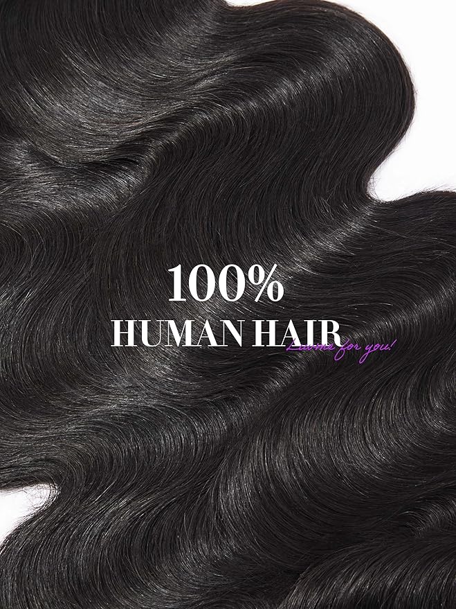LUVME Invisible Clip in Hair Extensions,Body Wave 22 Inch 2 Pack 220g 12pcs Human Hair Invisible Clip ins Hair Extensions Natural Black Hair for Women