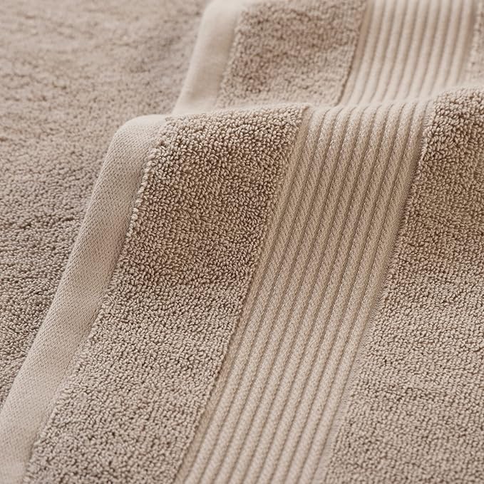 Arkwright Bathroom Hand Towels Set of 6 - Super Soft 100% Cotton, 600 GSM Quick Dry & Absorbent, Luxury Bath Essentials for Hotels, Spa, Hosts, and Vacation Rentals, Latte Beige