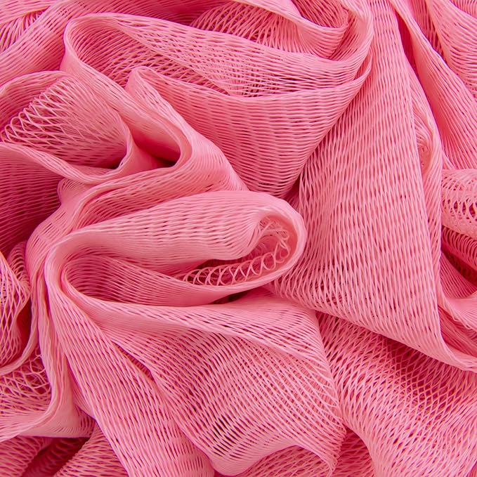 Loofah Sponges for Shower and Bathing, Pink White Blue and Gray Exfoliating Body Scrubbers Multi Pack, Shower Puffs for Men or Women, Travel Bath Accessory