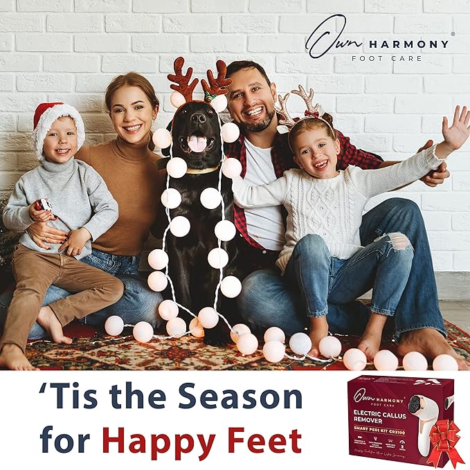 Own Harmony Electric Callus Remover with Vacuum - Foot Care for Women - Professional Pedicure Tools for Powerful Pedi Care Vac - 3 Rollers Electric Feet File CR2100 - Best for Hard Dry, Cracked Heels