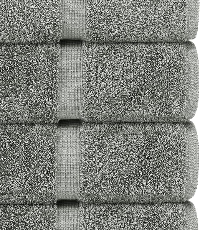 Chakir Turkish Linens, 100% Cotton Premium Quality Turkish Bath Sheets (35''x70'' Large Bath Sheet Towels - Gray)