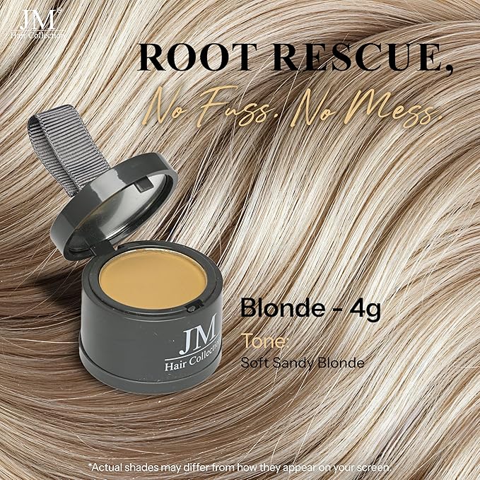 Root Cover Up – Blonde Temporary Hair Color Powder for Gray Root Concealing & Touch-Up – Water-Resistant, Easy-Blend Compact for All Hair Types